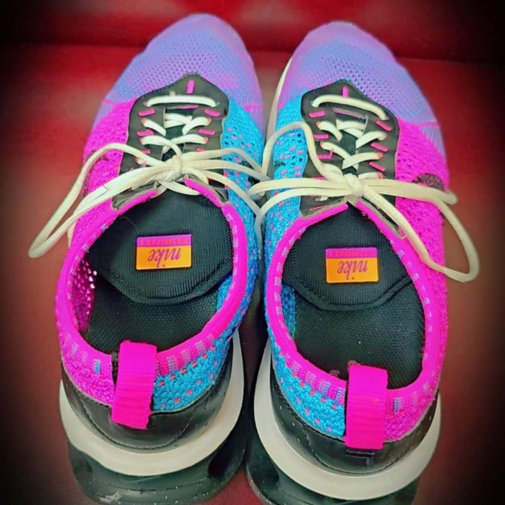 Nike Pink and Blue Running Shoes